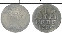 Продать Монеты Пруссия 1 пфенниг 1786 Серебро