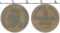 Продать Монеты Ольденбург 2 пфеннига 1848 Медь