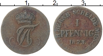 Продать Монеты Анхальт-Бернбург 1 пфенниг 1827 Медь