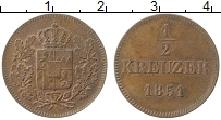 Продать Монеты Бавария 1/2 крейцера 1854 Медь
