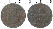 Продать Монеты Баден 1 крейцер 1820 Медь