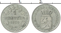 Продать Монеты Гессен 1 крейцер 1859 Серебро