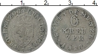Продать Монеты Гессен 6 крейцеров 1834 Серебро