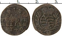 Продать Монеты Саксе-Кобург-Саалфельд 1 хеллер 1747 Медь