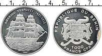 Продать Монеты Бенин 1000 франков 2005 Серебро