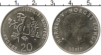 Продать Монеты Норвегия 20 крон 2017 Латунь