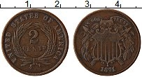 Продать Монеты США 2 цента 1870 Медь