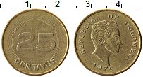 Продать Монеты Колумбия 25 сентаво 1979 Латунь
