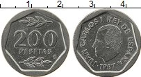 Продать Монеты Испания 200 песет 1987 Медно-никель