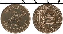Продать Монеты Гернси 4 дубля 1956 Бронза