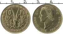 Продать Монеты Французская Западная Африка 10 франков 1956 Бронза