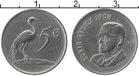 Продать Монеты ЮАР 5 центов 1968 Медно-никель