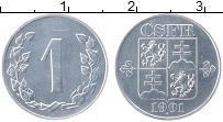 Продать Монеты Чехословакия 1 хеллер 1991 Алюминий