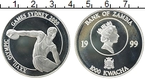 Продать Монеты Замбия 1000 квач 1999 Серебро