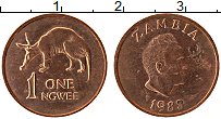 Продать Монеты Замбия 1 нгвей 1983 сталь с медным покрытием