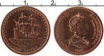 Продать Монеты Тристан-да-Кунья 1 пенни 2008 Медь