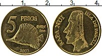 Продать Монеты Остров Пасхи 5 песо 2007 Медно-никель