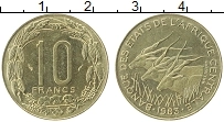 Продать Монеты Центральная Африка 10 франков 1983 Латунь