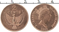 Продать Монеты Соломоновы острова 2 цента 2005 Медно-никель