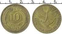 Продать Монеты Чили 10 сентесим 1965 Бронза
