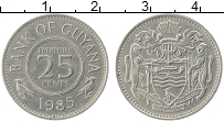 Продать Монеты Гайана 25 центов 1988 Медно-никель