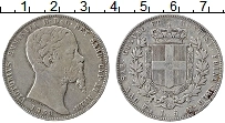 Продать Монеты Сардиния 5 лир 1883 Серебро