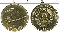 Продать Монеты Мозамбик 5 метикаль 1994 Латунь