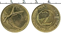 Продать Монеты Словения 2 толара 2004 Латунь