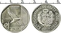 Продать Монеты Перу 1 соль 2017 Латунь