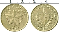 Продать Монеты Куба 1 песо 1987 Медно-никель