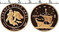Продать Монеты Италия 50 евро 2004 Золото