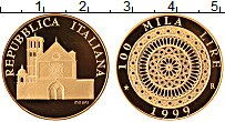 Продать Монеты Италия 100000 лир 1999 Золото