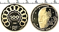 Продать Монеты Франция 500 франков 1992 Золото