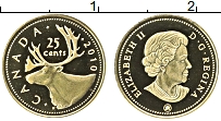 Продать Монеты Канада 25 центов 2010 Золото