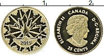 Продать Монеты Канада 25 центов 2015 Золото