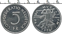 Продать Монеты Швейцария 5 франков 1976 Медно-никель