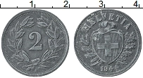 Продать Монеты Швейцария 2 раппа 1944 Цинк