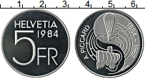 Продать Монеты Швейцария 5 франков 1984 Медно-никель
