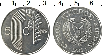 Продать Монеты Кипр 50 центов 1988 Медно-никель