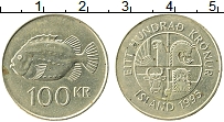Продать Монеты Исландия 100 крон 1995 Латунь