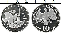 Продать Монеты ФРГ 10 марок 1998 Серебро