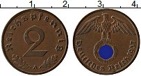 Продать Монеты Третий Рейх 2 пфеннига 1937 Медь