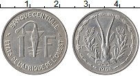 Продать Монеты Западная Африка 1 франк 1967 Алюминий