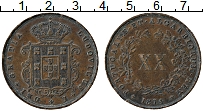 Продать Монеты Португалия 20 рейс 1874 Медь