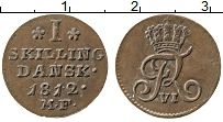 Продать Монеты Дания 1 скиллинг 1812 Медь