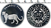 Продать Монеты Турция 20 лир 2005 Серебро