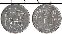 Продать Монеты Сан-Марино 10 лир 1972 Алюминий