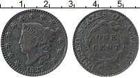 Продать Монеты США 1 цент 1817 Медь