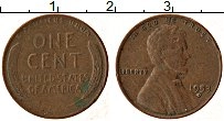 Продать Монеты США 1 цент 1953 Медь