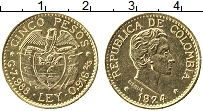 Продать Монеты Колумбия 5 песо 1924 Золото